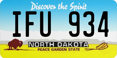 ND license plate IFU934