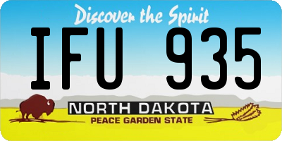 ND license plate IFU935