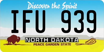 ND license plate IFU939