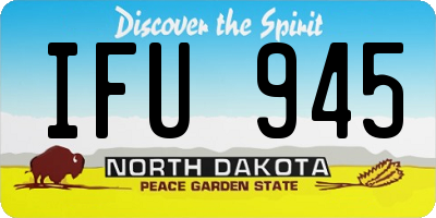 ND license plate IFU945