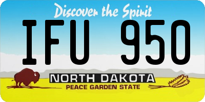 ND license plate IFU950