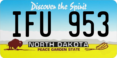 ND license plate IFU953
