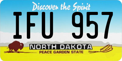 ND license plate IFU957