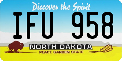ND license plate IFU958