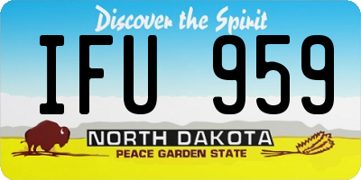 ND license plate IFU959