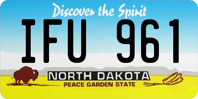 ND license plate IFU961