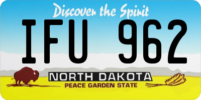 ND license plate IFU962