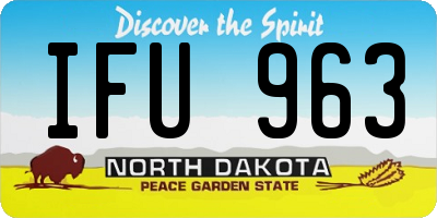 ND license plate IFU963