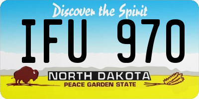 ND license plate IFU970