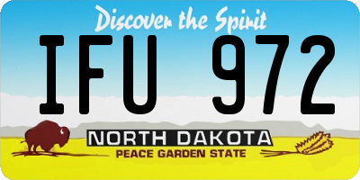 ND license plate IFU972