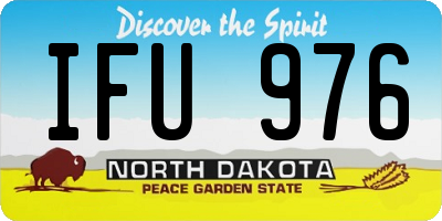ND license plate IFU976