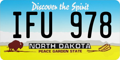 ND license plate IFU978