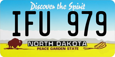ND license plate IFU979