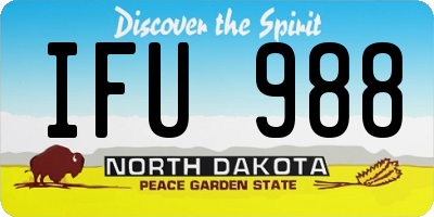 ND license plate IFU988