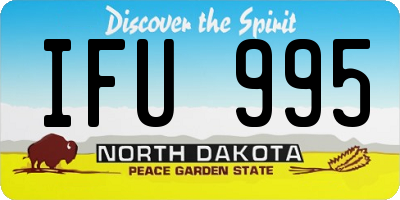 ND license plate IFU995