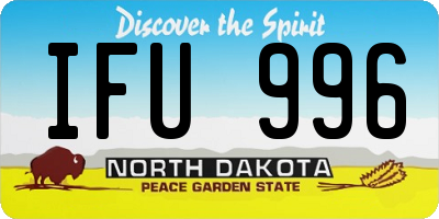 ND license plate IFU996