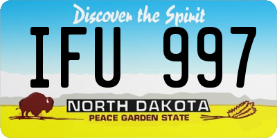 ND license plate IFU997