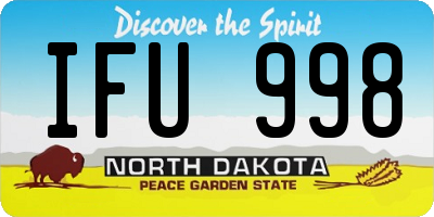 ND license plate IFU998
