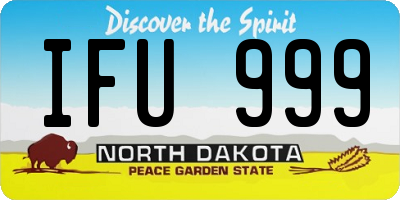 ND license plate IFU999