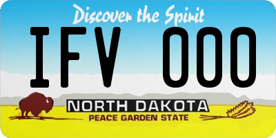 ND license plate IFV000