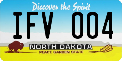 ND license plate IFV004