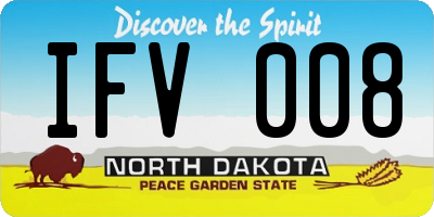 ND license plate IFV008
