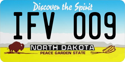 ND license plate IFV009