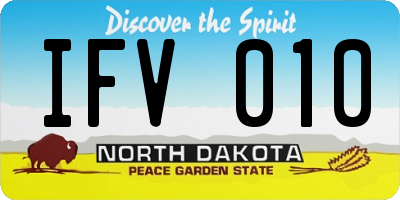 ND license plate IFV010