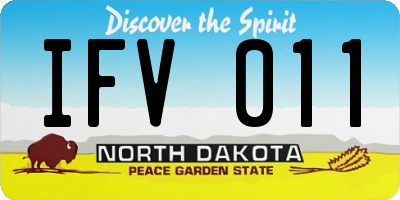 ND license plate IFV011
