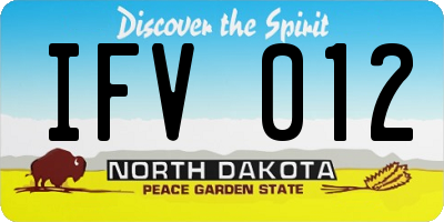 ND license plate IFV012