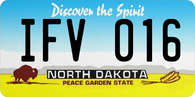 ND license plate IFV016