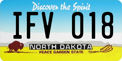 ND license plate IFV018