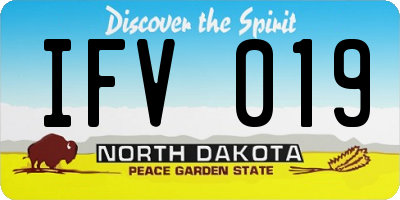ND license plate IFV019