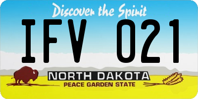 ND license plate IFV021