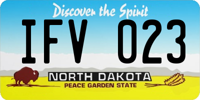 ND license plate IFV023