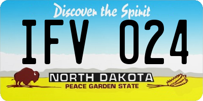 ND license plate IFV024