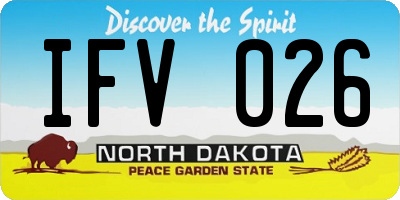 ND license plate IFV026