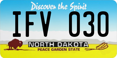 ND license plate IFV030
