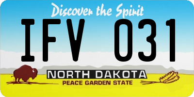 ND license plate IFV031