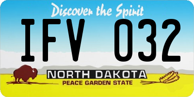 ND license plate IFV032