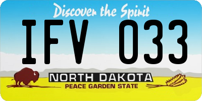 ND license plate IFV033