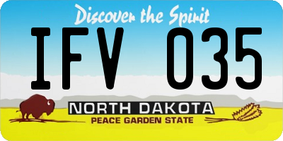 ND license plate IFV035