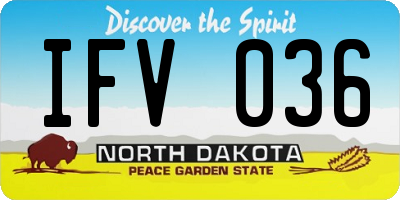 ND license plate IFV036