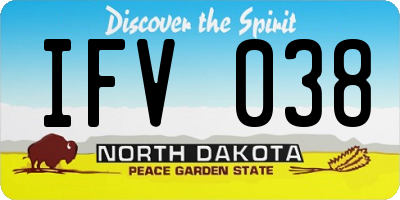 ND license plate IFV038