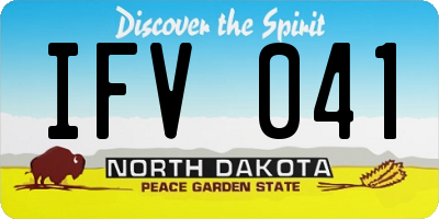 ND license plate IFV041
