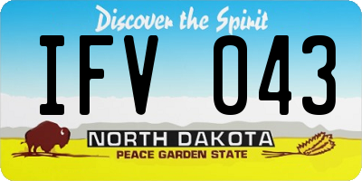 ND license plate IFV043