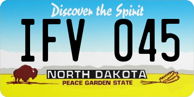 ND license plate IFV045