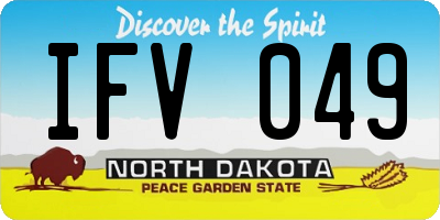 ND license plate IFV049