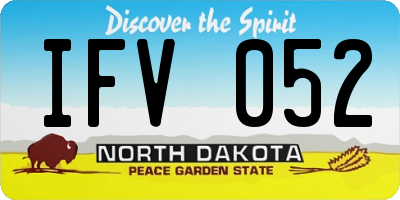 ND license plate IFV052