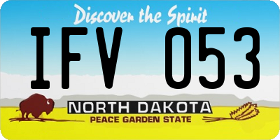 ND license plate IFV053